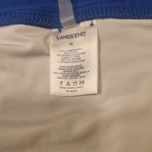 Blue  Tankini with Textured Trim - Picture 4 of 7